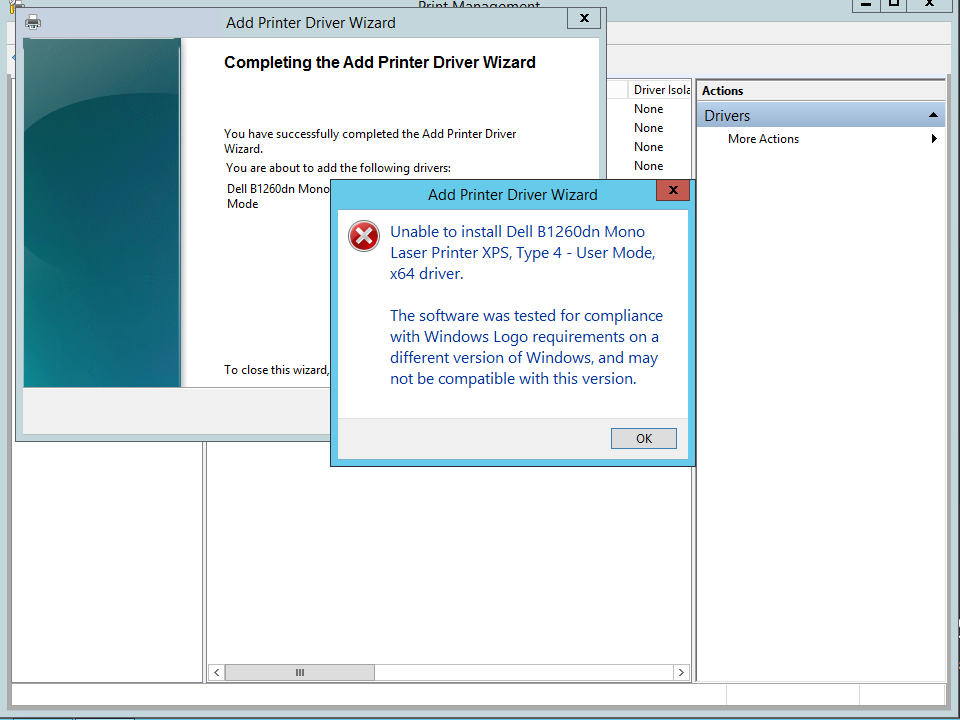 Grafisk representasjon av en feilmelding i Windows Server